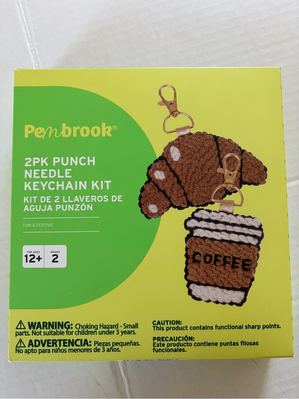 Party product packaging with included craft items